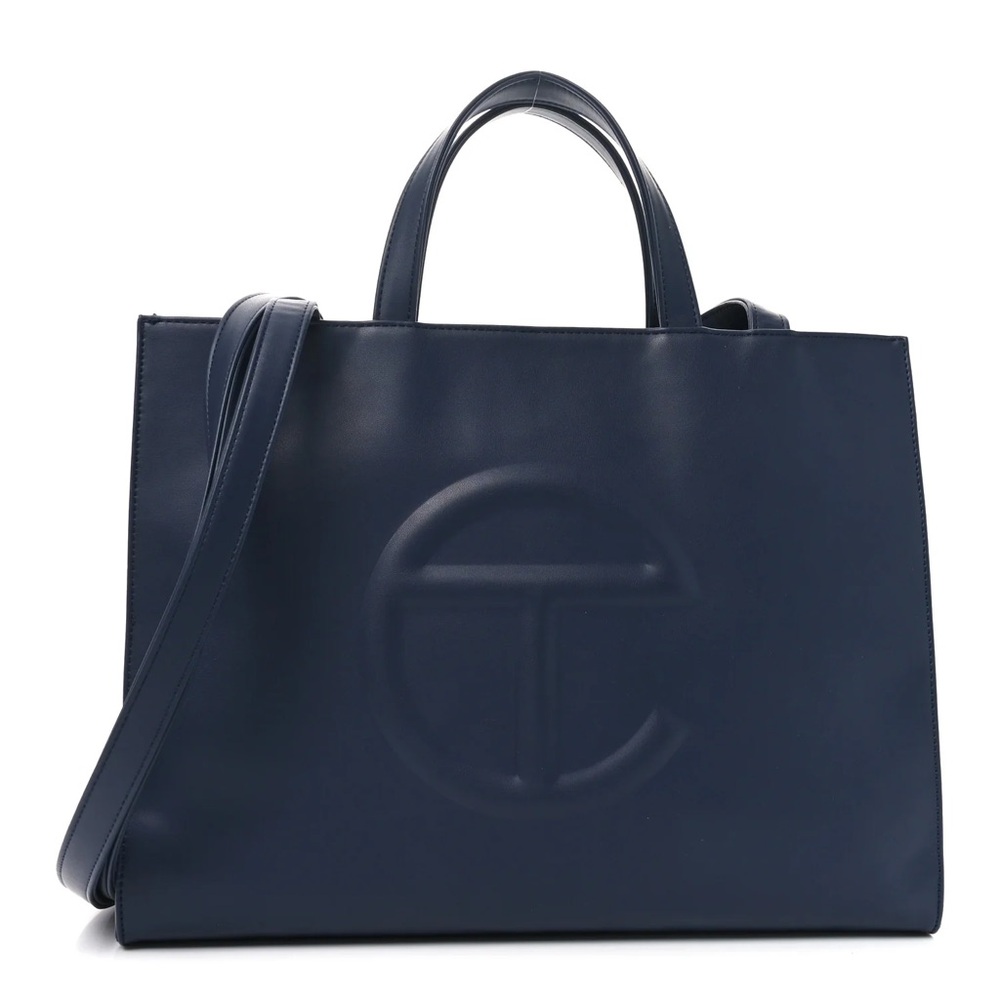 Navy Blue Telfar Medium Shopping Bag
